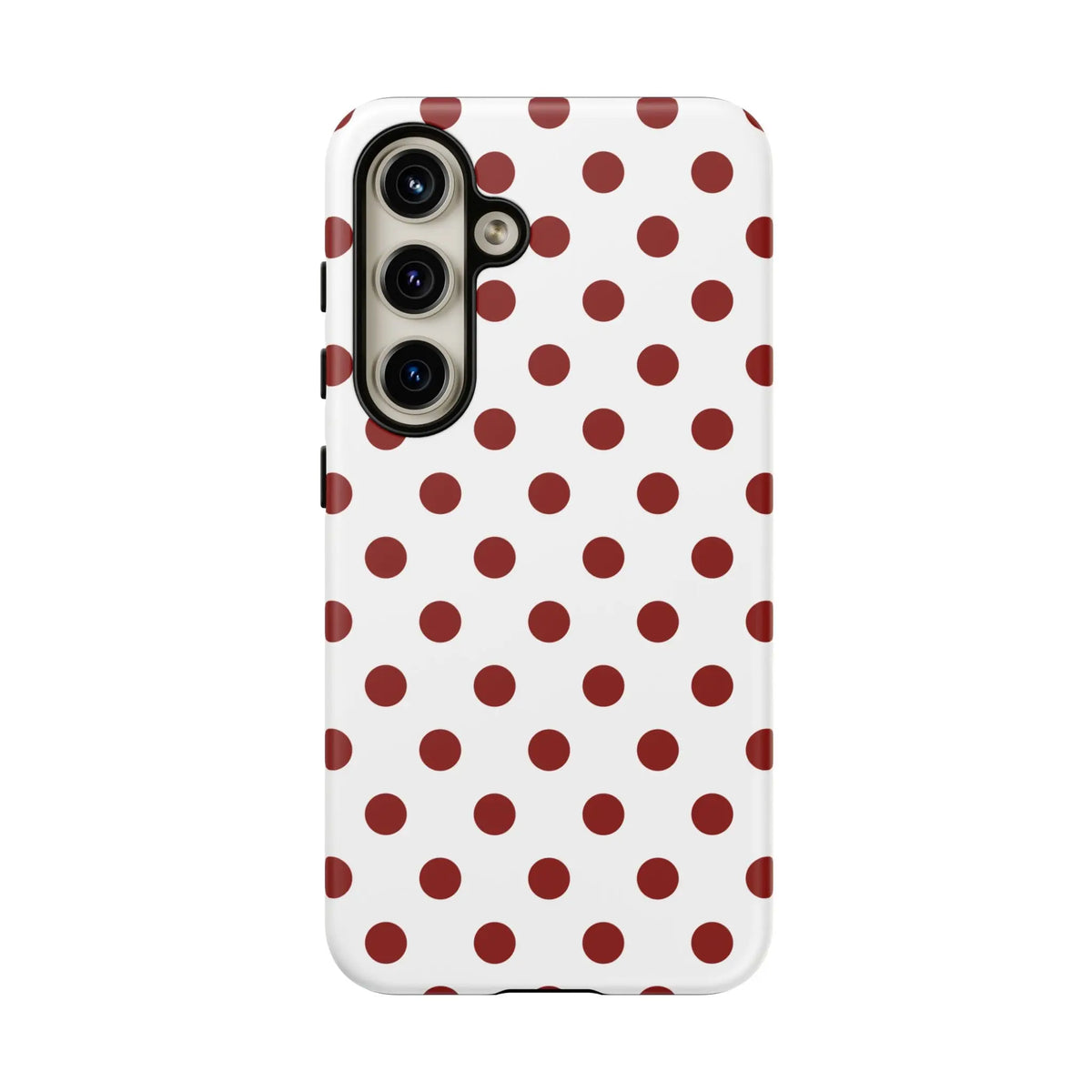 Cherry Red Polka dot Phone Case Cover - Samsung Galaxy S24 / Matte - Phone Case
