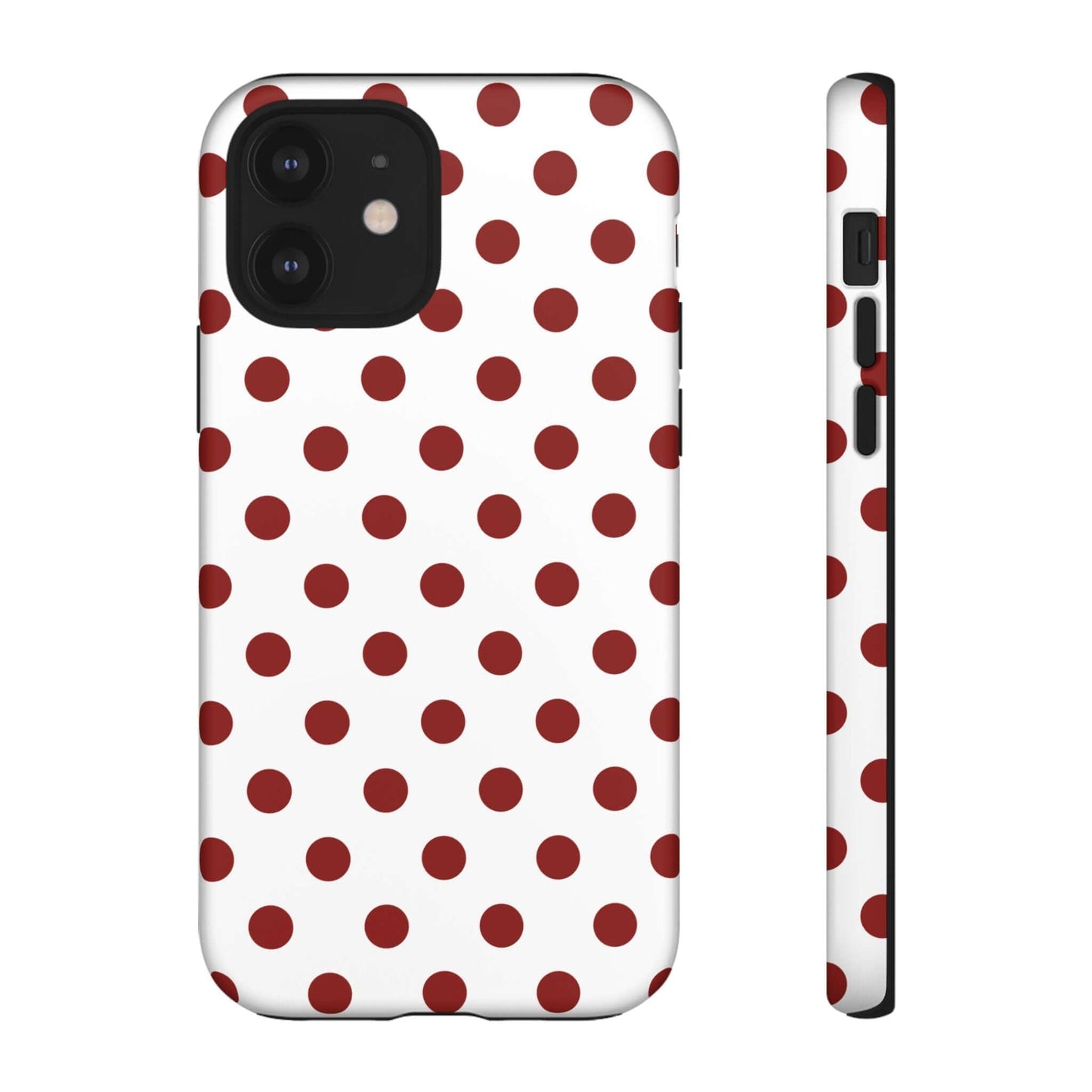 Cherry Red Polka dot Tough Case Phone Case for iPhone, Samsung, Google