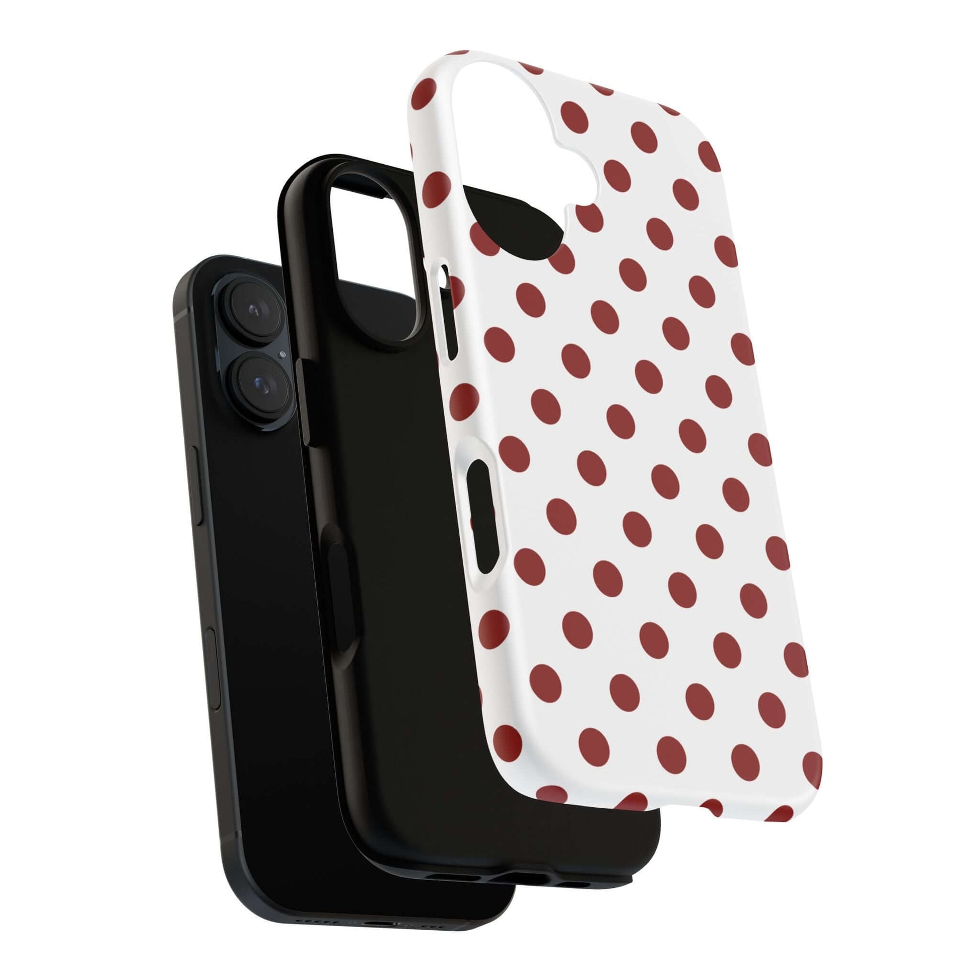 Cherry Red Polka dot Tough Case Phone Case for iPhone, Samsung, Google