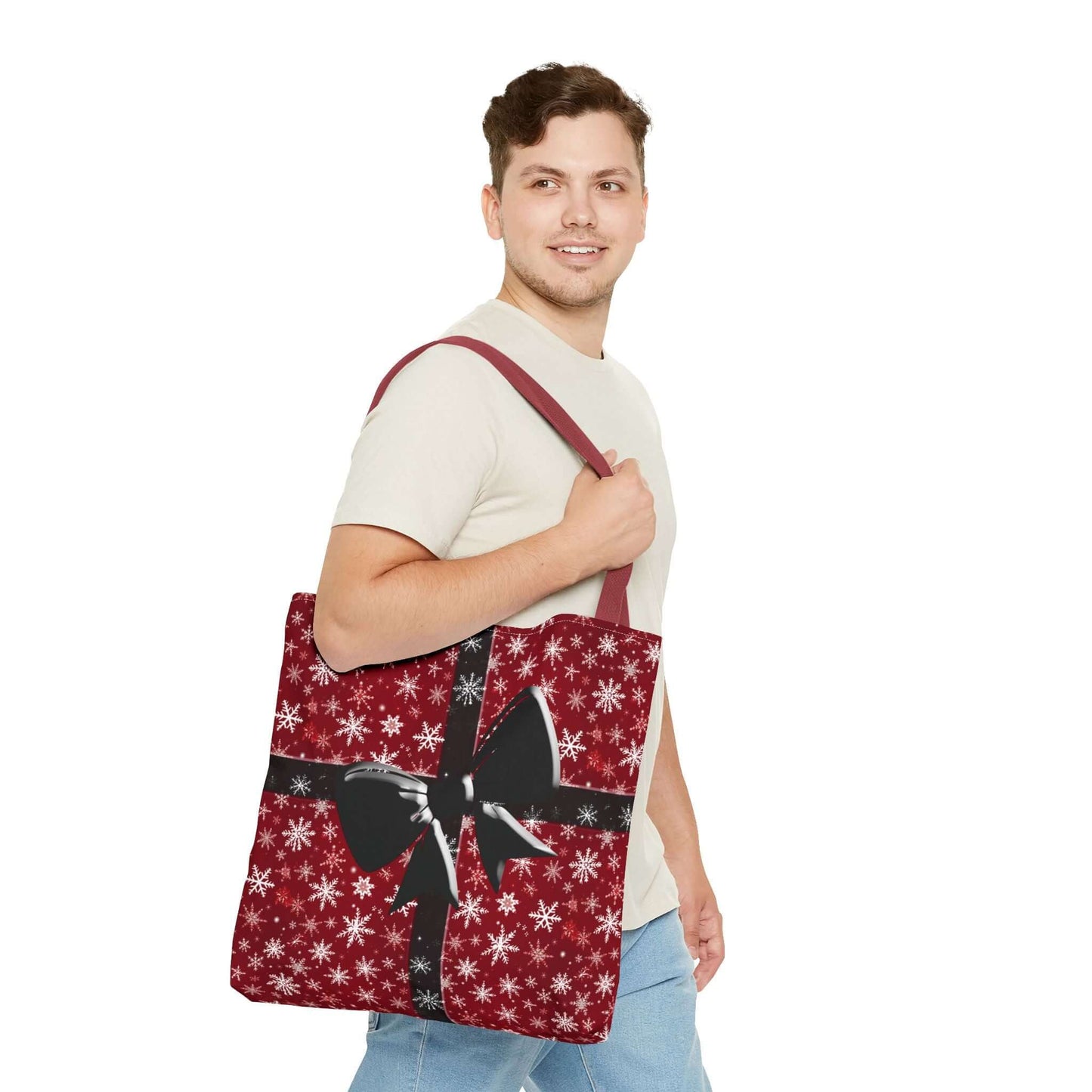 Christmas Bow Red Tote Bag - Bags