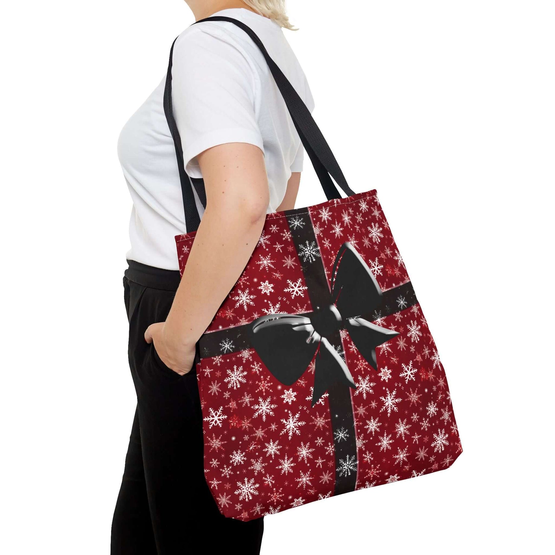 Christmas Bow Red Tote Bag - Bags