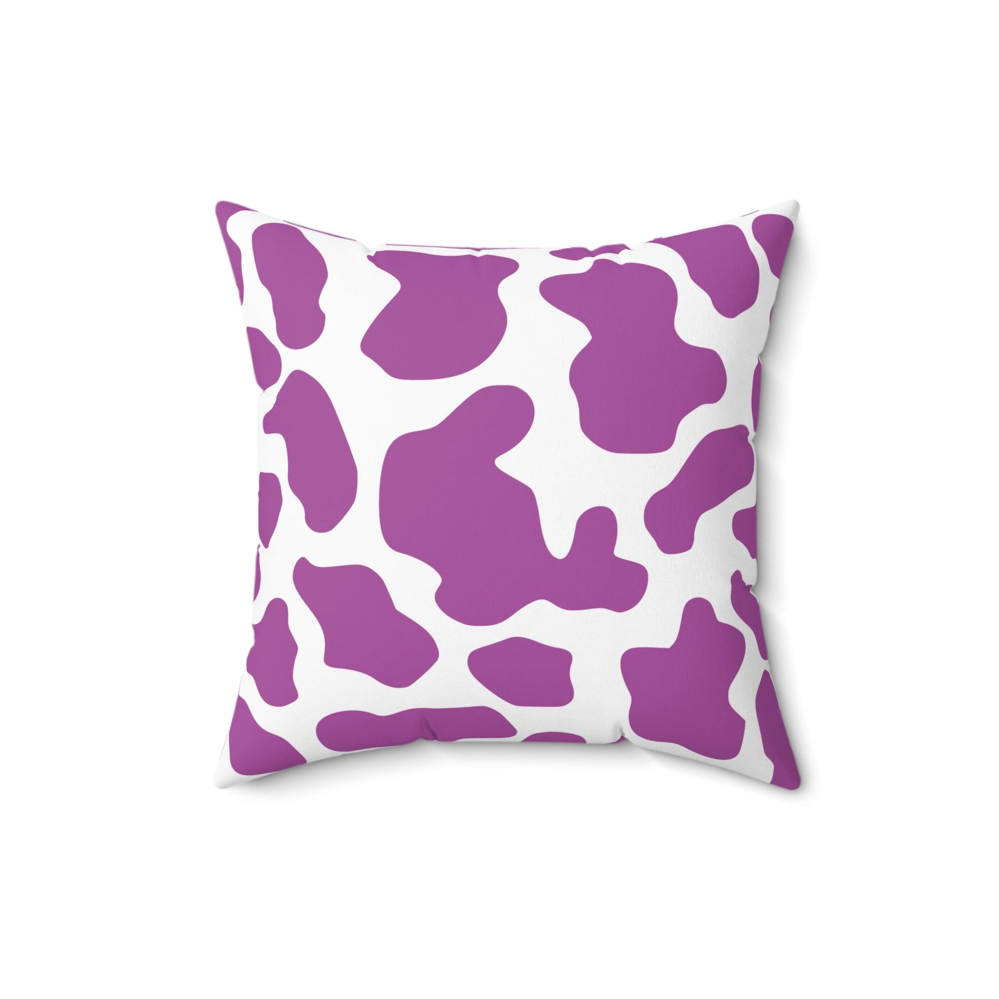 Cow print Purple Square Throw pillow