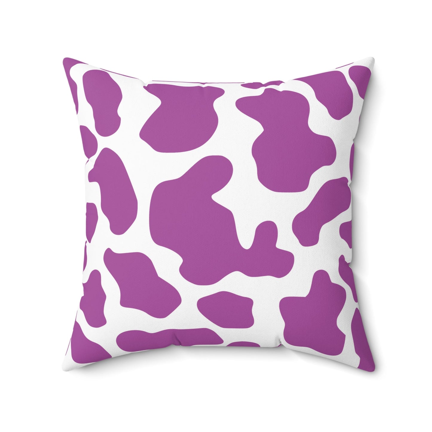 Cow print Purple Square Throw pillow