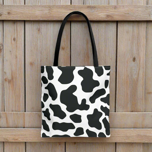 Cow Print Tote Bag - Large Reusable Shopping and Travel Bag