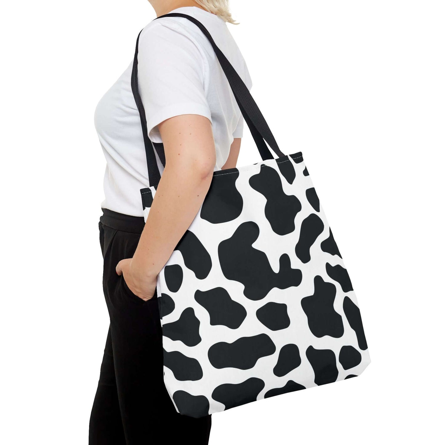 Cow Print Tote Bag - Large Reusable Shopping and Travel Bag