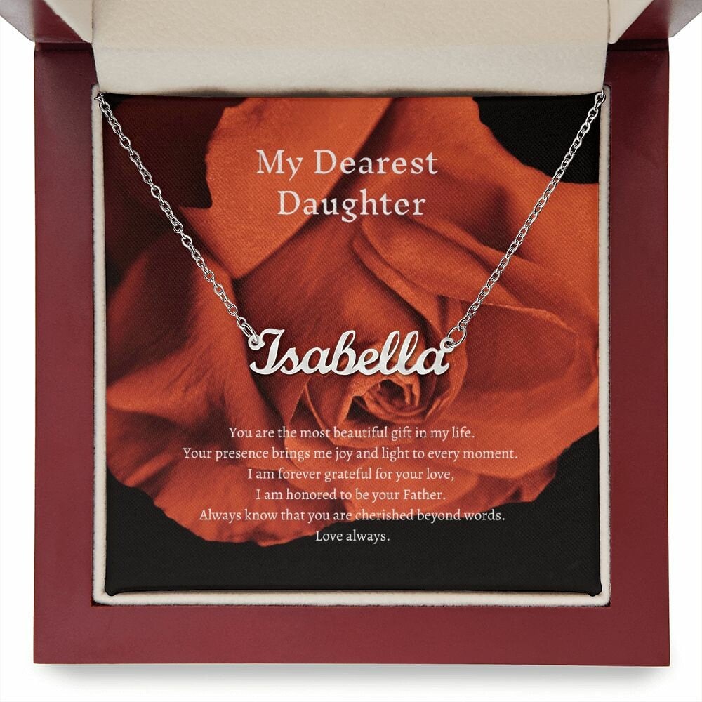 Customize Name Necklace to this Father to Daughter Necklace