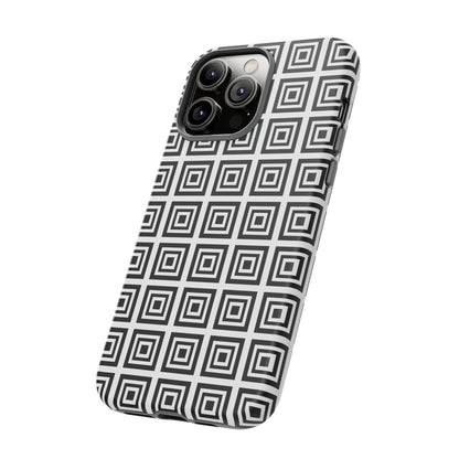 Cute Square Black and With Tough Phone Case