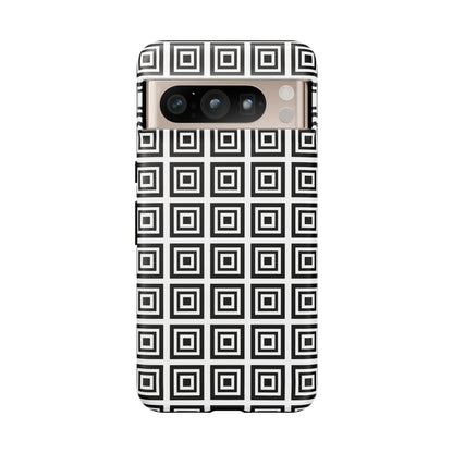 Cute Square Black and With Tough Phone Case