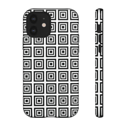 Cute Square Black and With Tough Phone Case