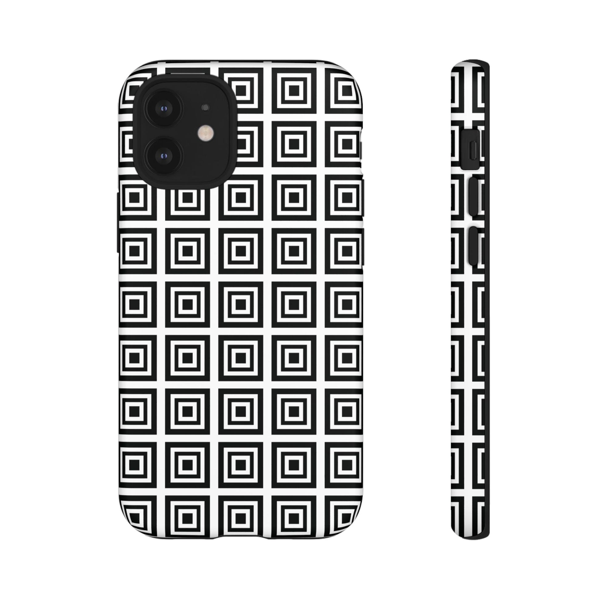 Cute Square Black and With Tough Phone Case