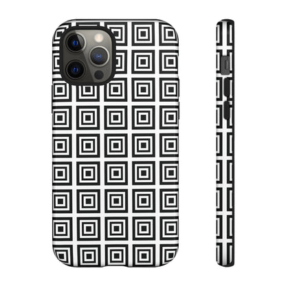 Cute Square Black and With Tough Phone Case