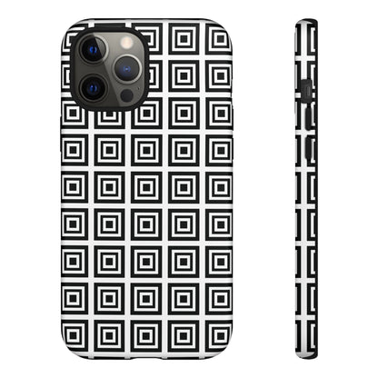 Cute Square Black and With Tough Phone Case