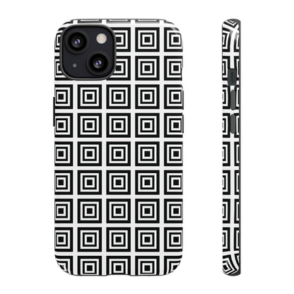 Cute Square Black and With Tough Phone Case