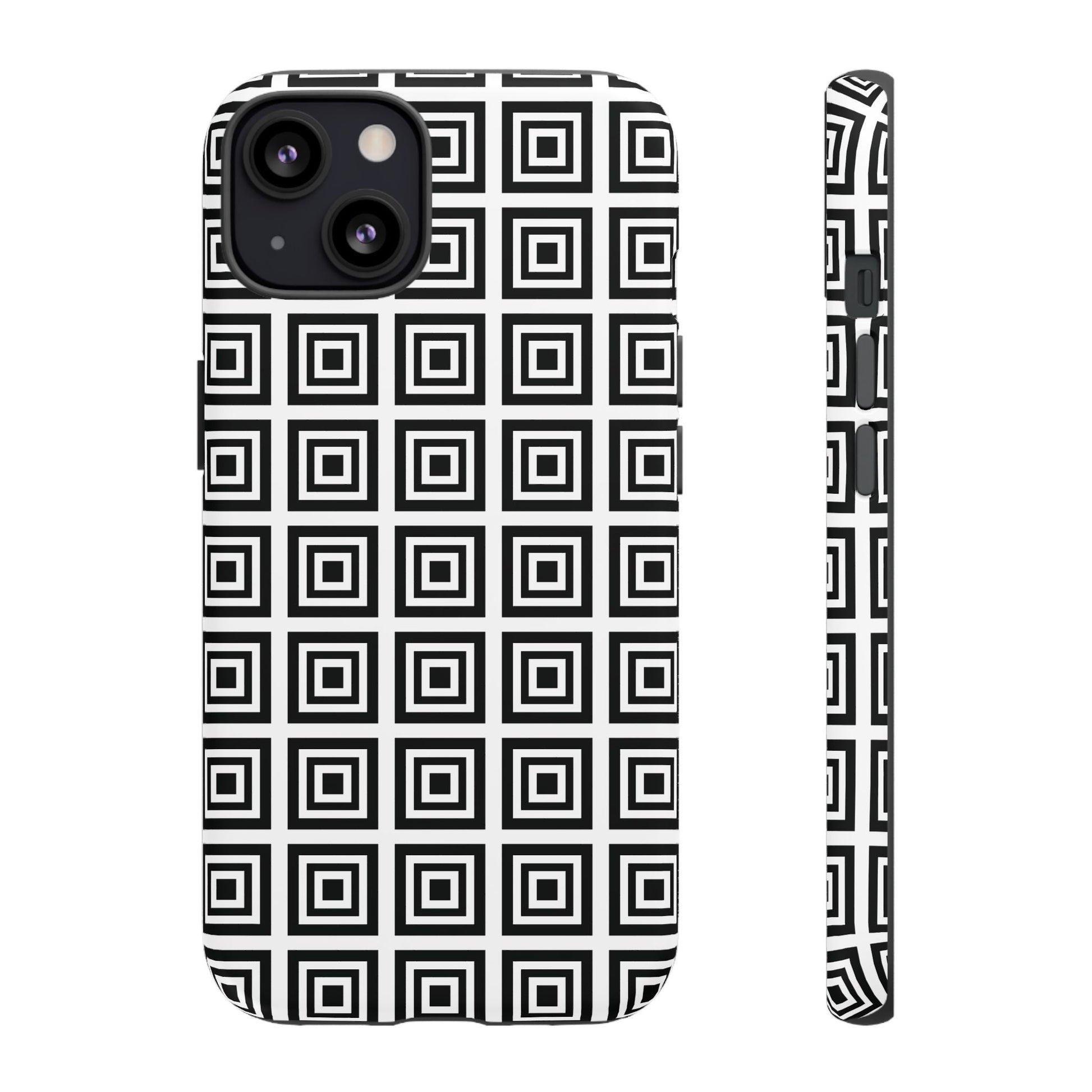 Cute Square Black and With Tough Phone Case