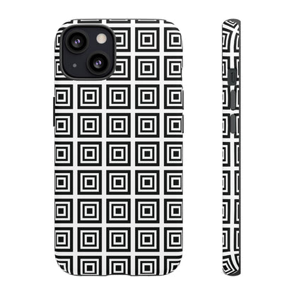 Cute Square Black and With Tough Phone Case