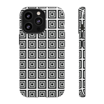 Cute Square Black and With Tough Phone Case