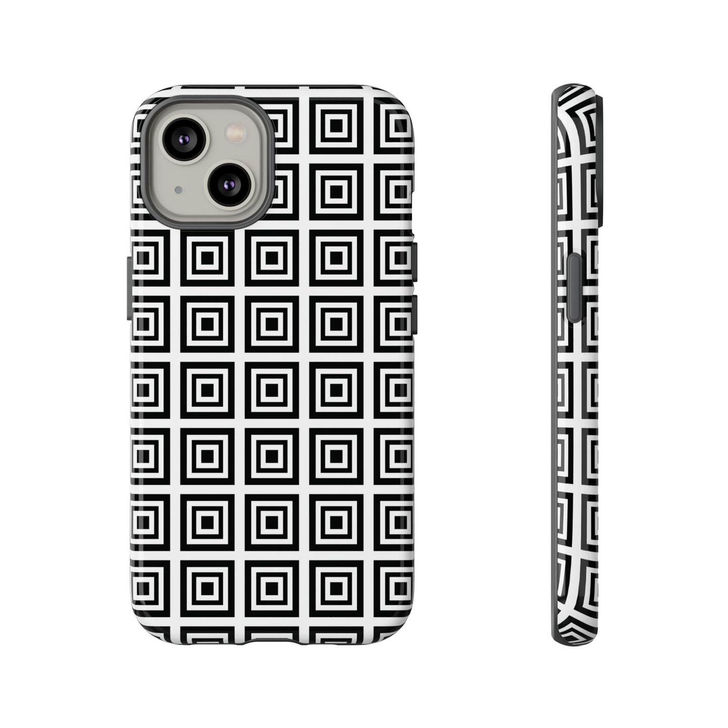 Cute Square Black and With Tough Phone Case