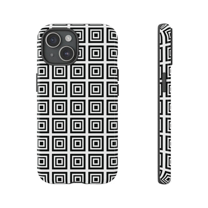 Cute Square Black and With Tough Phone Case