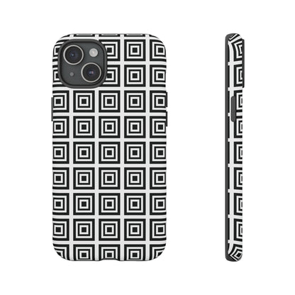 Cute Square Black and With Tough Phone Case