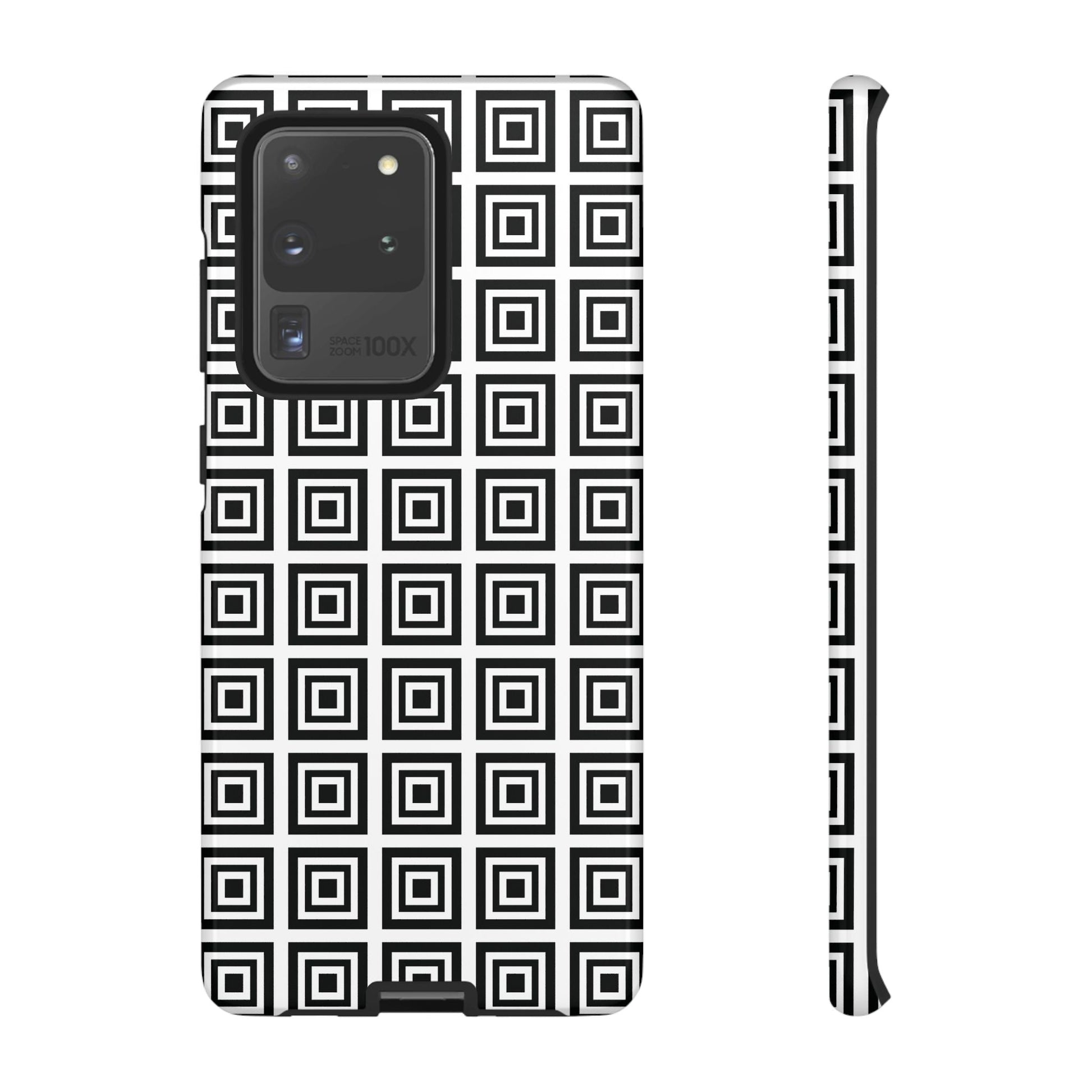 Cute Square Black and With Tough Phone Case