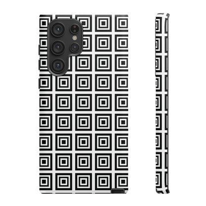 Cute Square Black and With Tough Phone Case