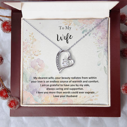 Dearest Wife Forever Love Necklace white gold or yellow gold