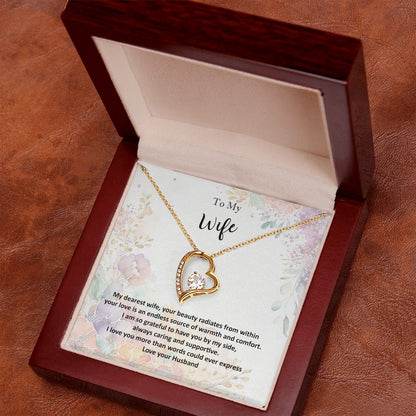 Dearest Wife Forever Love Necklace white gold or yellow gold