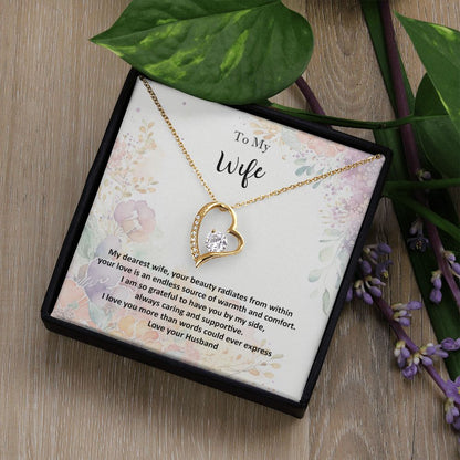 Dearest Wife Forever Love Necklace white gold or yellow gold