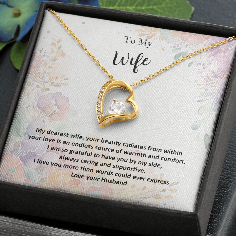 Dearest Wife Forever Love Necklace white gold or yellow gold