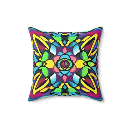 Digital Art Inspired Square Throw Pillow