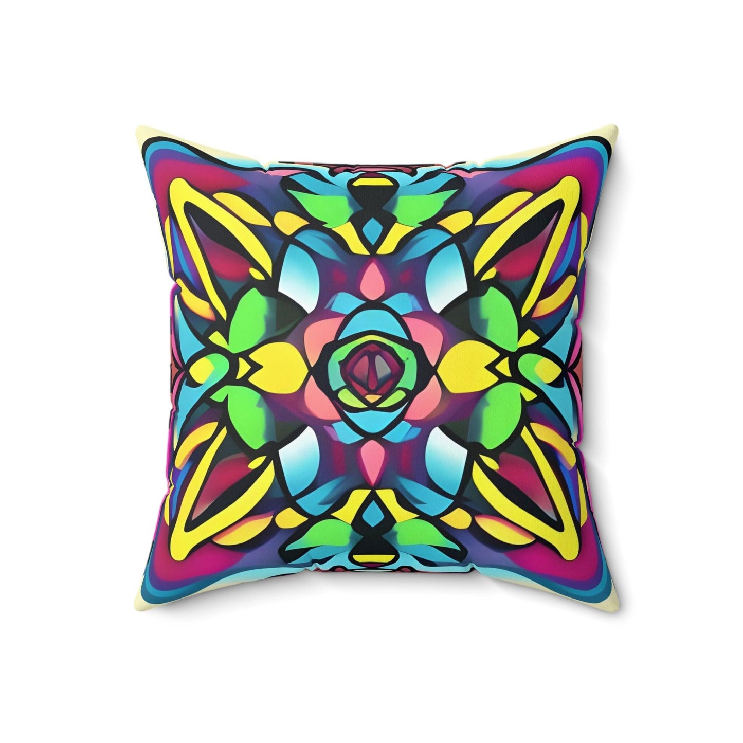 Digital Art Inspired Square Throw Pillow