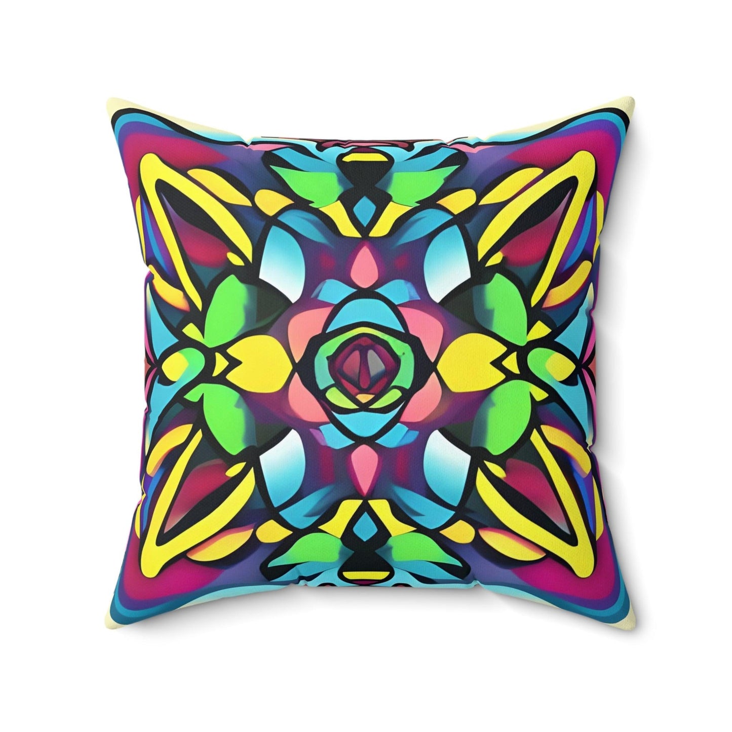 Digital Art Inspired Square Throw Pillow