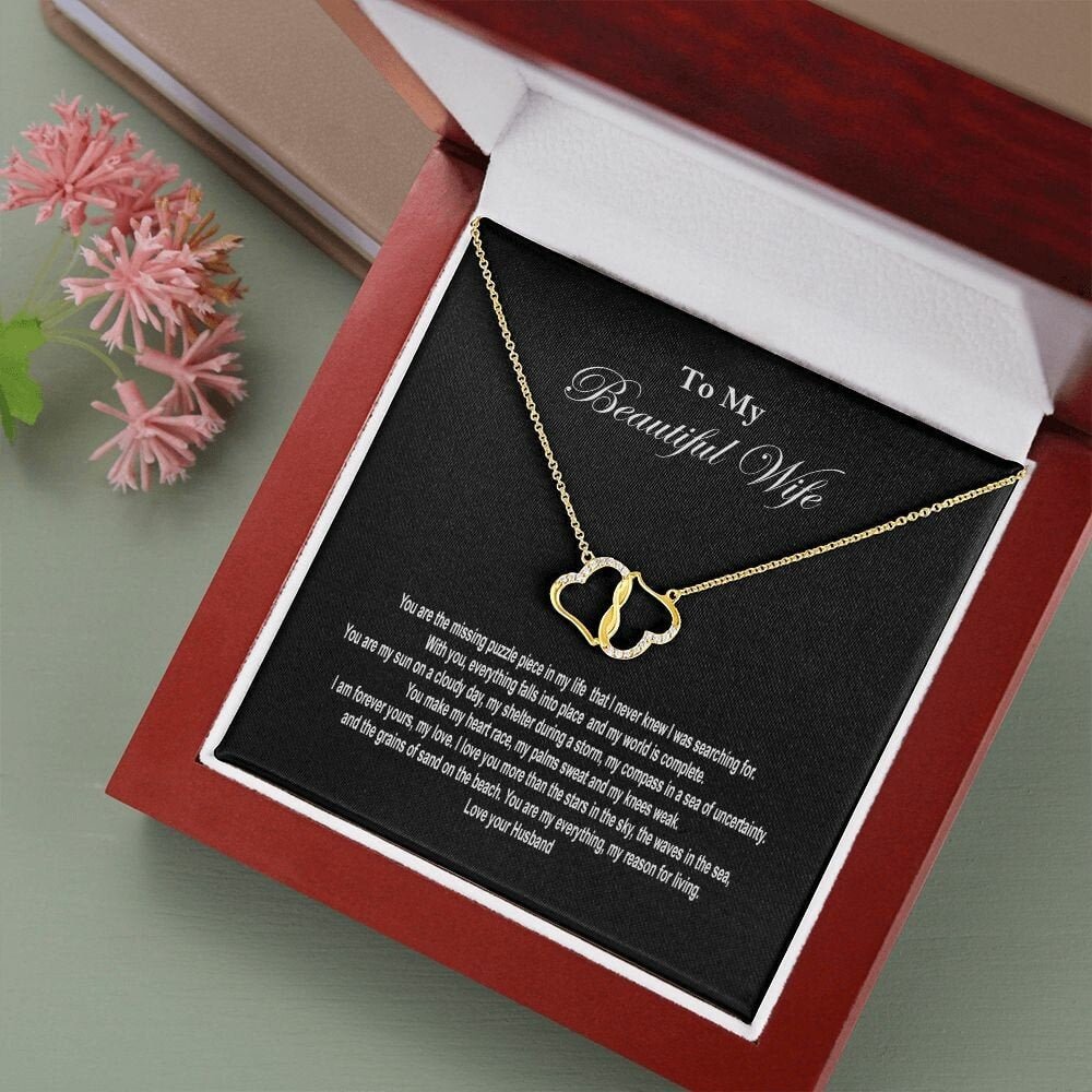 Everlasting Premium Gold 10K Love Necklace from Husband to Wife