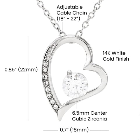 My Dearest Wife Everything Message Card Forever Love Necklace