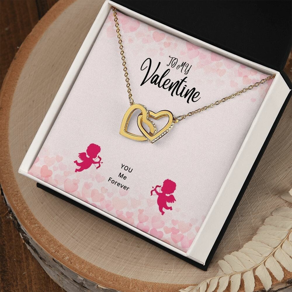 Forever Valentine Necklace Interlocking Hearts