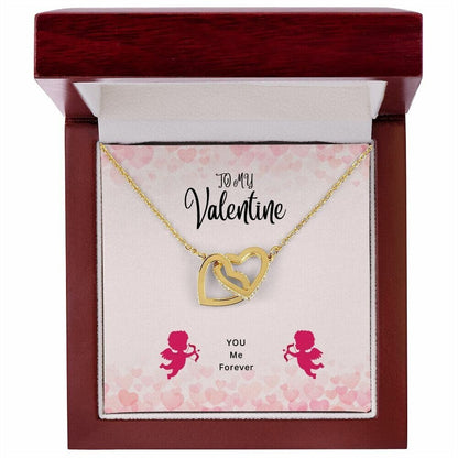 Forever Valentine Necklace Interlocking Hearts