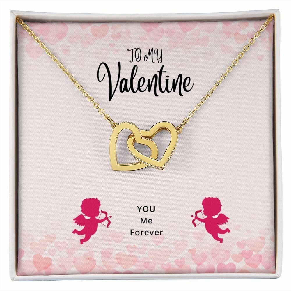 Forever Valentine Necklace Interlocking Hearts