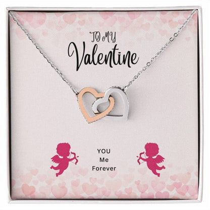 Forever Valentine Necklace Interlocking Hearts