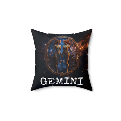 Gemini Horoscope Astrology Square Throw Pillow