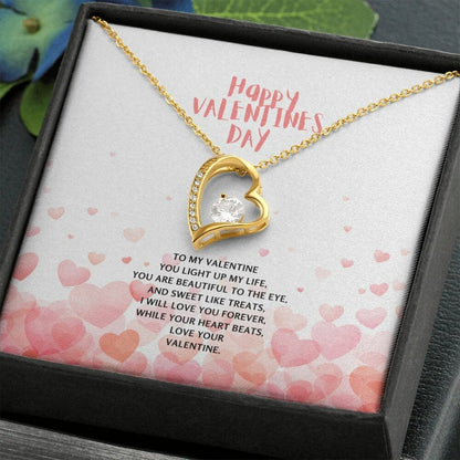 Happy Valentines Day Forever Love Necklace Girlfriend Wife Jewelery