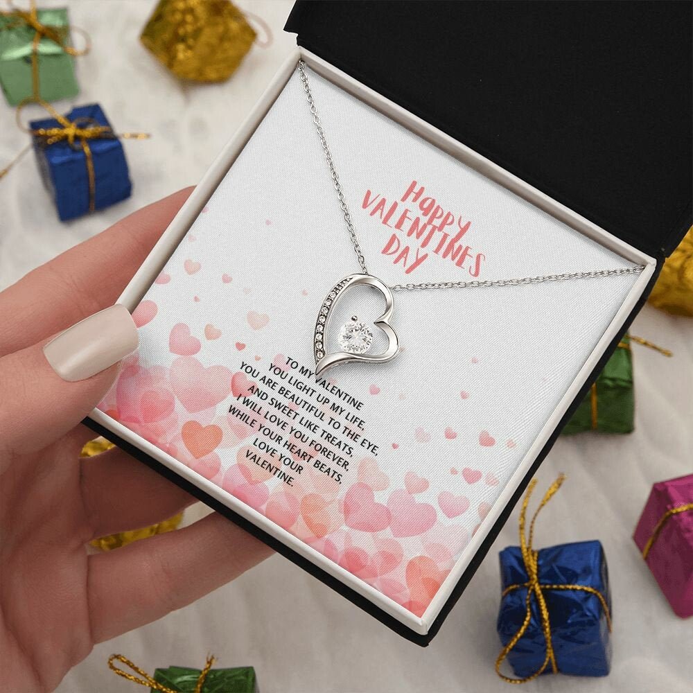 Happy Valentines Day Forever Love Necklace Girlfriend Wife Jewelery