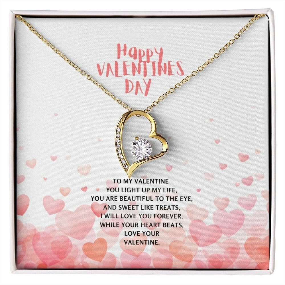 Happy Valentines Day Forever Love Necklace Girlfriend Wife Jewelery