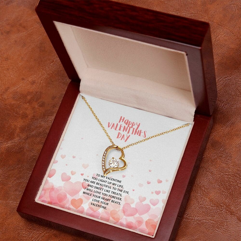 Happy Valentines Day Forever Love Necklace Girlfriend Wife Jewelery