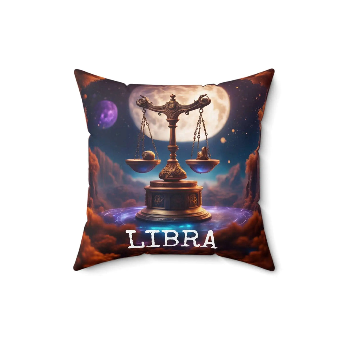 Libra Horoscope Astrology Square Throw Pillow