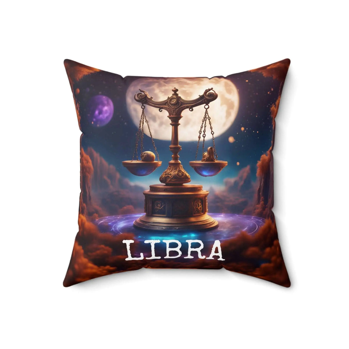 Libra Horoscope Astrology Square Throw Pillow