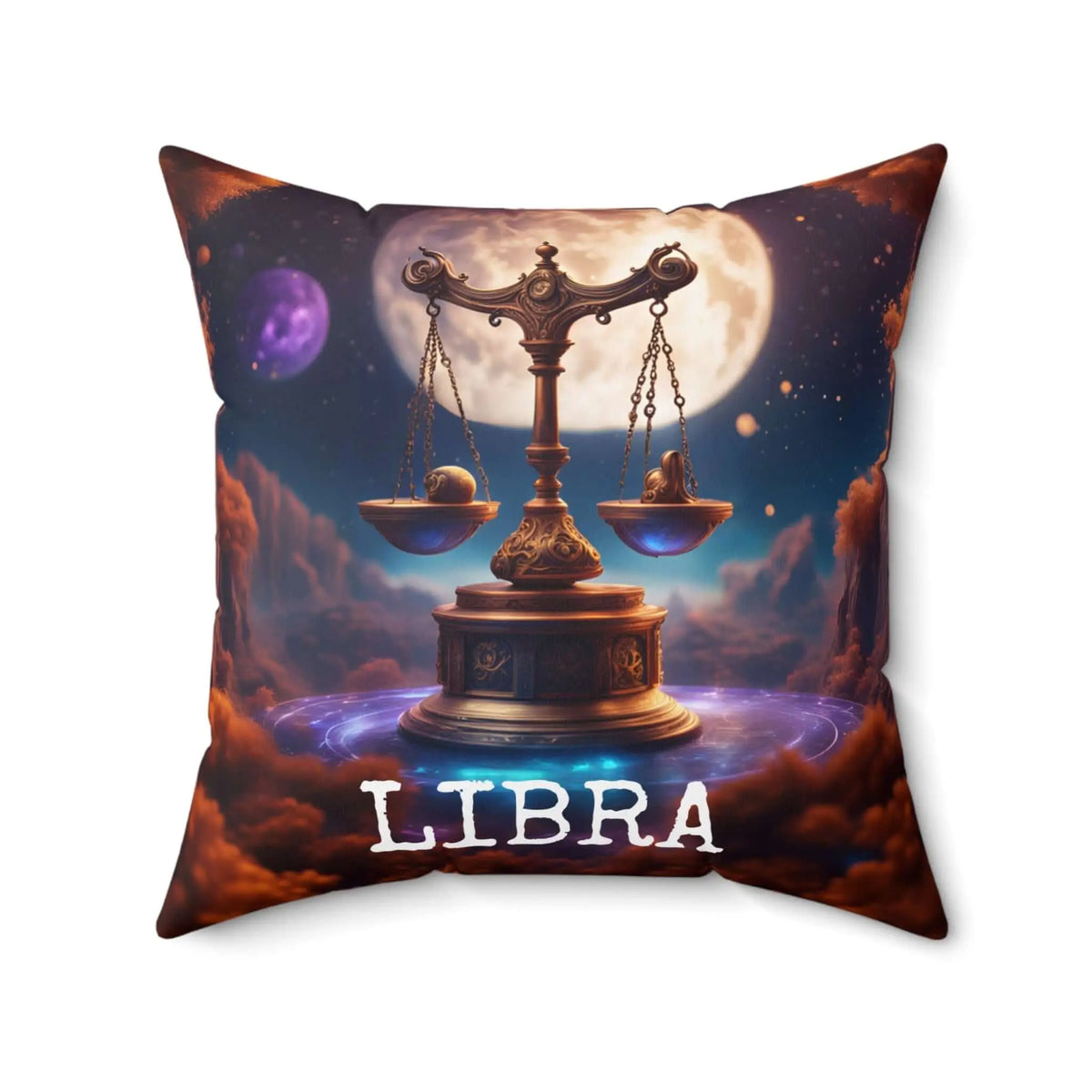 Libra Horoscope Astrology Square Throw Pillow