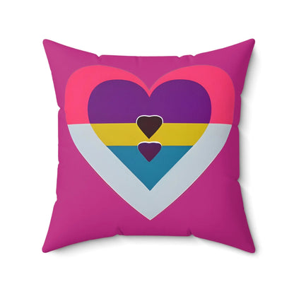 Love Heart Square Throw Pillow