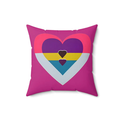 Love Heart Square Throw Pillow