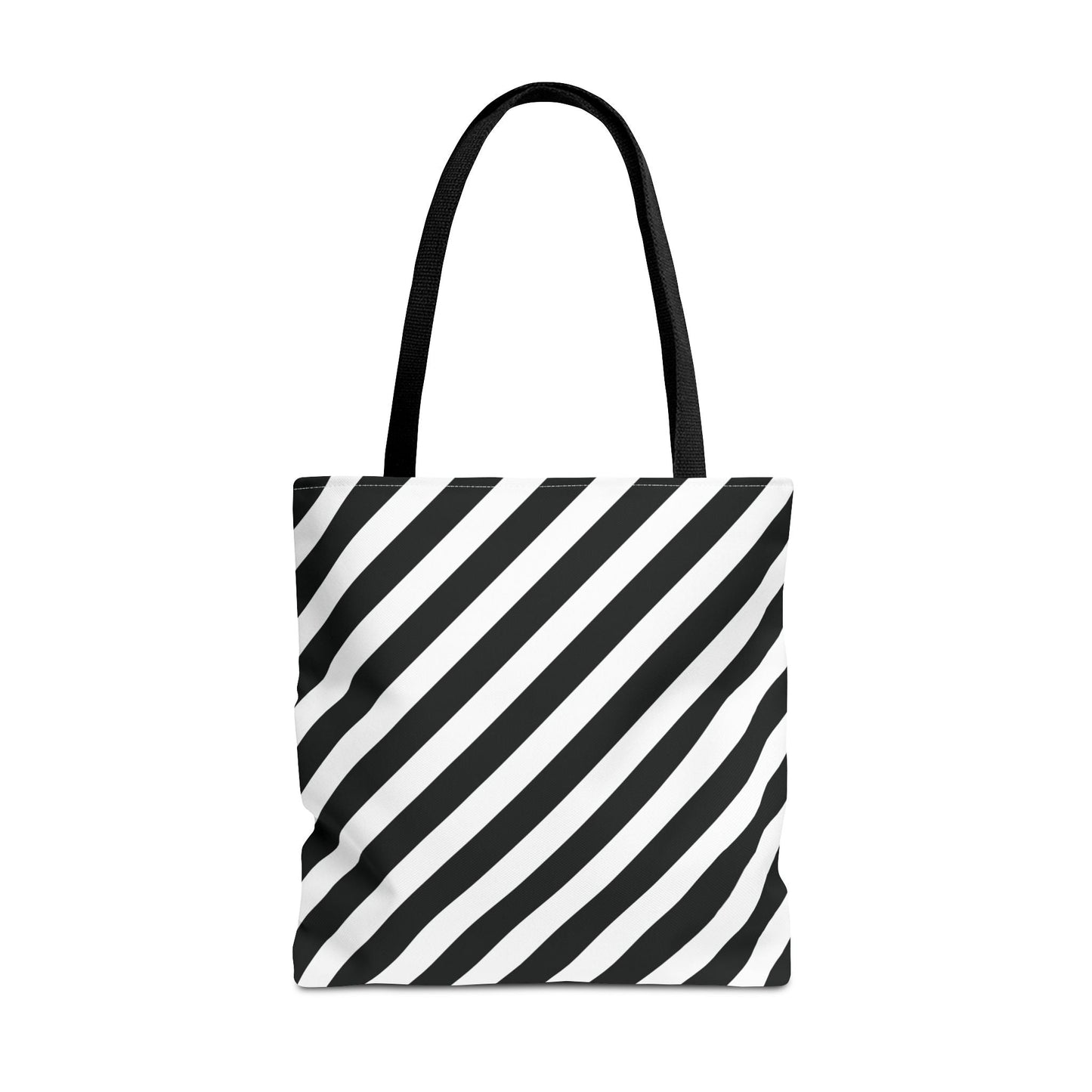 Monochrome Striped Tote Bag Black and White Shoulder Bag Patterned Grocery Bag Geometric Market Tote Stylish Canvas