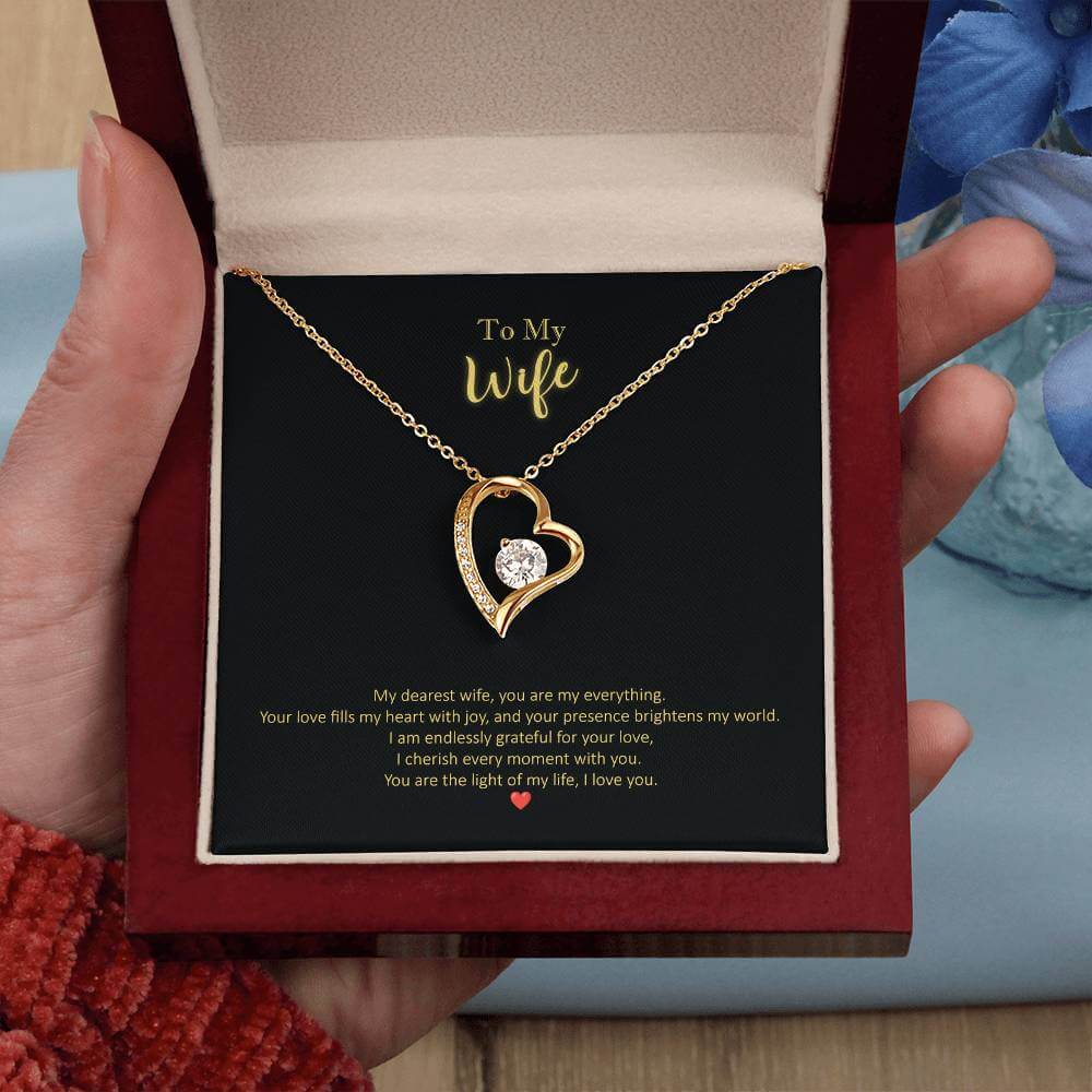 My Dearest Wife, Everything Message Card Forever Love Necklace